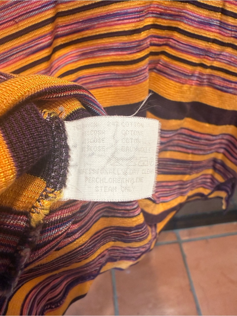 Vintage Missoni Striped Knit V-Neck Top Made in Italy Y2K - Picture 6 of 7